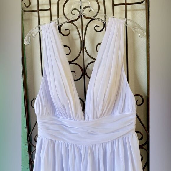 Jj's House Elegant White Evening Gown. Perfect for destination wedding! Sz 6. - Picture 4 of 13